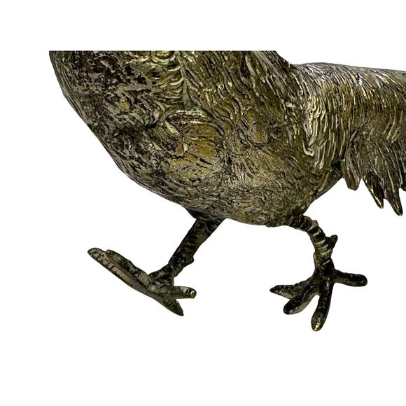 Mid-Century Silverplate Pair of 11" Vintage Figurines Pheasants-Stunning - Picture 8 of 8